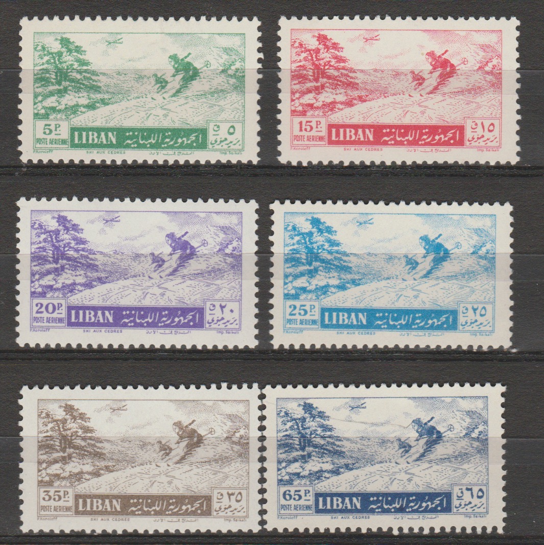 Libanon 1955 529-535 Luchtpost (zonder 534)