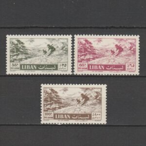 Libanon 1957 587-589 Luchtpost Skier