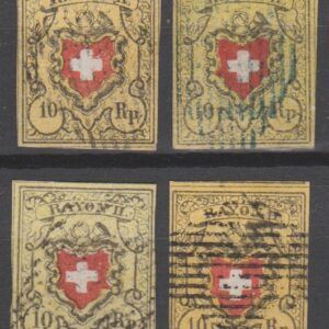 Zwitserland 1850 8 II Rayon II gestempeld
