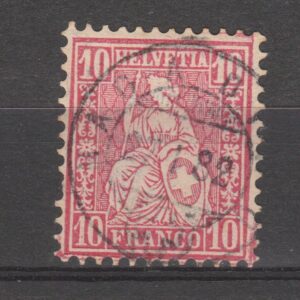 Zwitserland 1881 38 gestempeld met bemerkingen