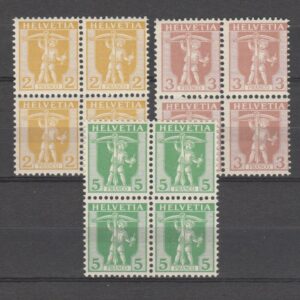 Zwitserland 1907 95-97 Tellknabe 4 blok