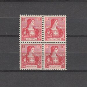 Zwitserland 1907 98 Helvetia 4 blok