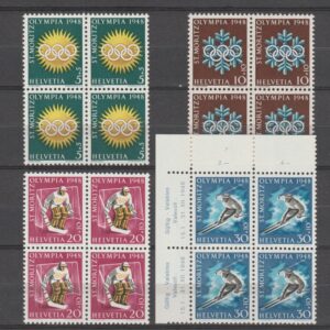 Zwitserland 1948 492-495 Olympische Winterspelen 4 blok