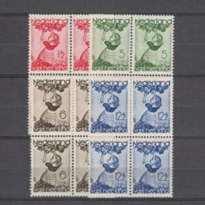Nederland 1935 279-282 Kinderzegels in blok van 4 met plaatfout 280 PM1