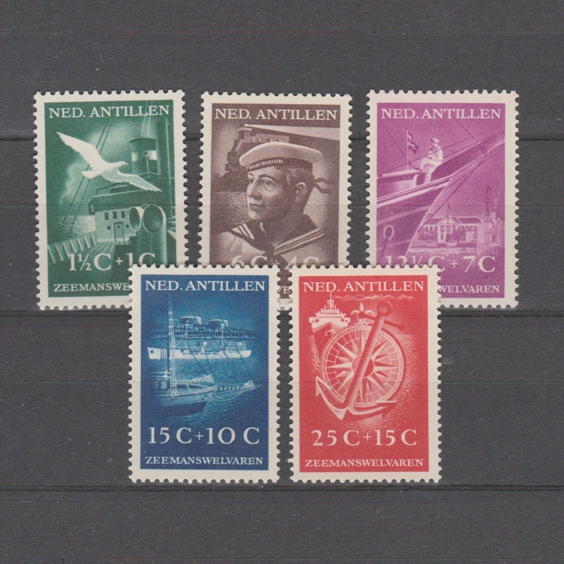 Nederlandse Antillen 1952 239-243 Zeemanszegels