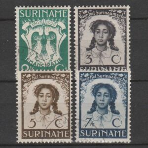 Suriname 1938 183-186 gestempeld