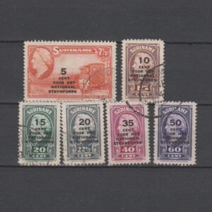 Suriname 1945 214-219 gestempeld