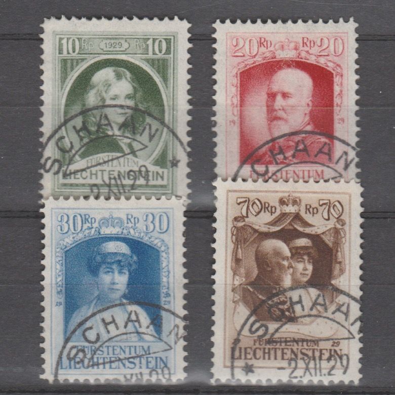 Liechtenstein 1929 90-93 gestempeld