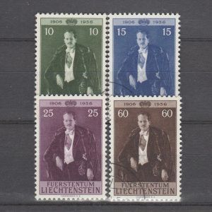 Liechtenstein 1956 348-351 gestempeld