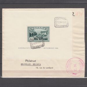 Spanje 1937 Blok 8 A Toledo op brief