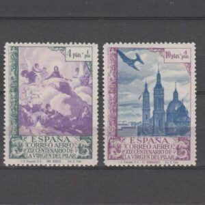 Spanje 1940 882-883 F Luchtpost Plaatfout ongebruikt