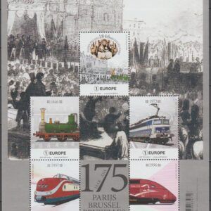 België 2021 Blok 304 175 Jaar Spoorwegverbinding Brussel-Parijs