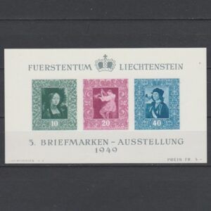 Liechtenstein 1949 Blok 5 Briefmarkenaustellung