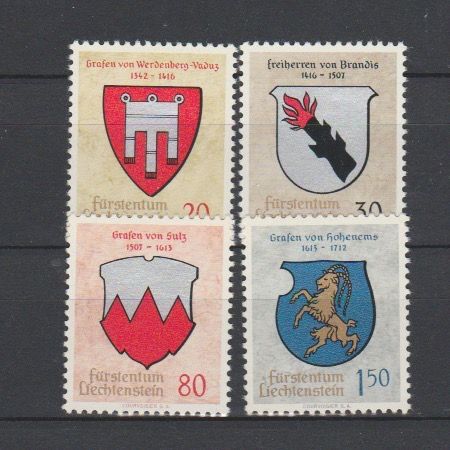 Liechtenstein 1964 440-443 Heraldische Wapens