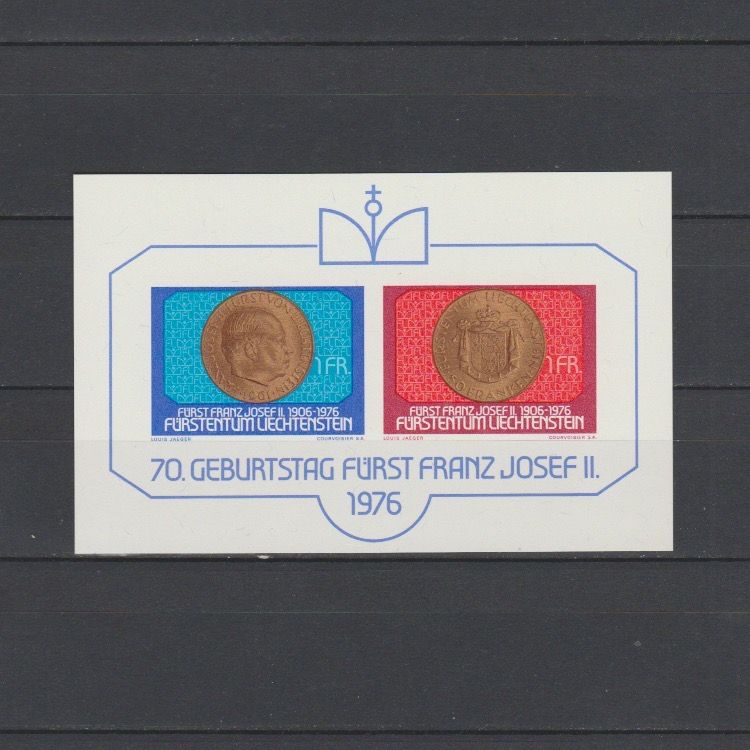 Liechtenstein 1976 Blok 6 Franz Jozef II