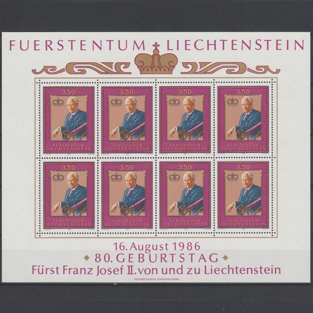 Liechtenstein 1986 903 KB Franz Josef II