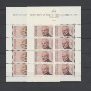Liechtenstein 1990 988-989 KB Dood Vorstenpaar