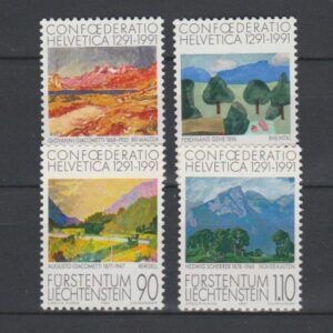 Liechtenstein 1991 1016-1019 700 Jaar Zwitserland