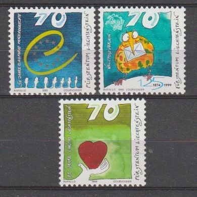 Liechtenstein 1999 1200-1202 50 Jaar Europese Raad