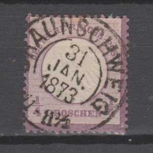 Duitsland 1872 1 Brustschild Braunschweig gestempeld