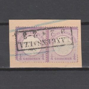 Duitsland 1872 1 Brustschild paar Langensalza gestempeld