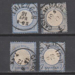 Duitsland 1872 10 Brustschild gestempeld