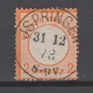 Duitsland 1872 15 Brustschild Jspringen (Ispringen) gestempeld