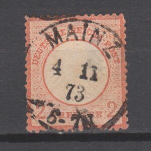 Duitsland 1872 15 Brustschild gestempeld met bemerkingen