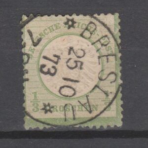 Duitsland 1872 17 Brustschild Breslau gestempeld