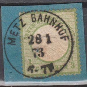 Duitsland 1872 17 Brustschild Metz Station gestempeld