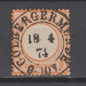Duitsland 1872 18 Brustschild Colbergermunde gestempeld