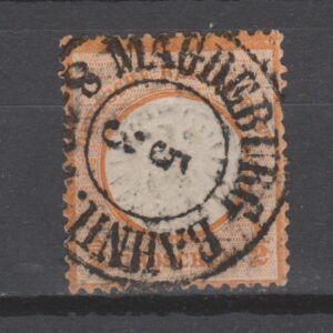 Duitsland 1872 18 Brustschild Magdeburg gestempeld