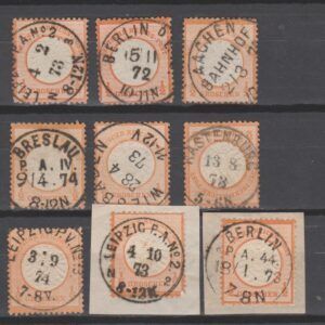 Duitsland 1872 18 Brustschild gestempeld