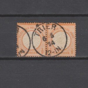Duitsland 1872 18 Brustschild paar Trier gestempeld