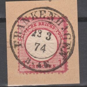 Duitsland 1872 19 Brustschild Frankenhagen gestempeld