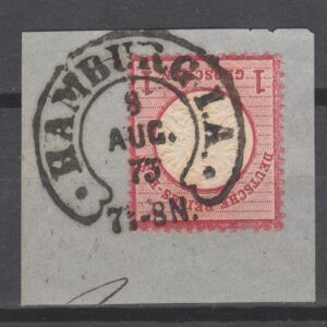 Duitsland 1872 19 Brustschild Hamburg Hoefijzer gestempeld