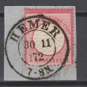 Duitsland 1872 19 Brustschild Hemer gestempeld