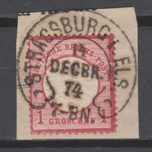Duitsland 1872 19 Brustschild Straatsburg (Elzas) Hoefijzer gestempeld