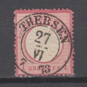 Duitsland 1872 19 Brustschild Trebsen gestempeld