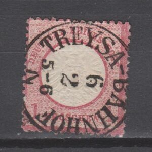 Duitsland 1872 19 Brustschild Treysa-Bahnhof gestempeld