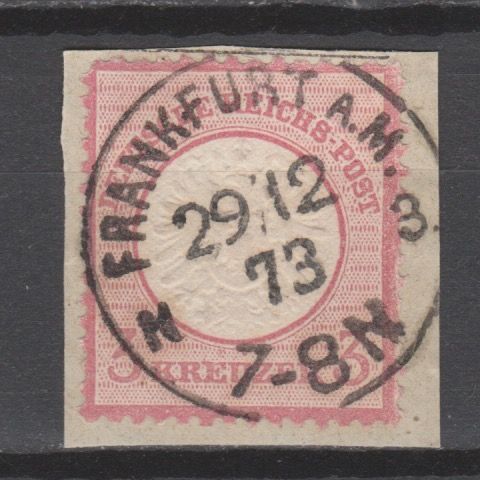 Duitsland 1872 25 Brustschild Frankfurt gestempeld