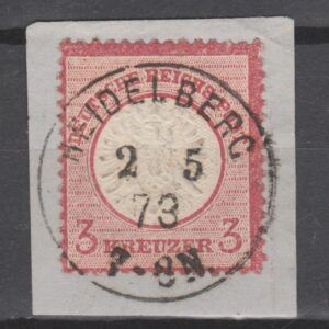 Duitsland 1872 25 Brustschild Heidelberg gestempeld