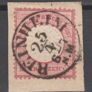 Duitsland 1872 25 Brustschild Reinheim gestempeld