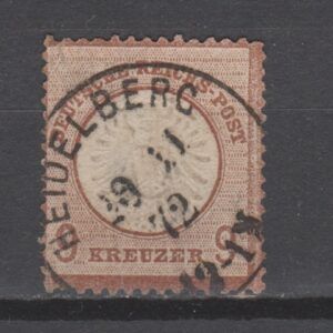 Duitsland 1872 27 Brustschild Heidelberg gestempeld