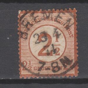 Duitsland 1872 29 Brustschild Bremen gestempeld