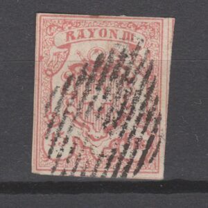 Zwitserland 1852 11 Rayon III (Cts) gestempeld