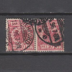 Duitsland 1889 47 Kroon/Adelaar in paar Herford gestempeld