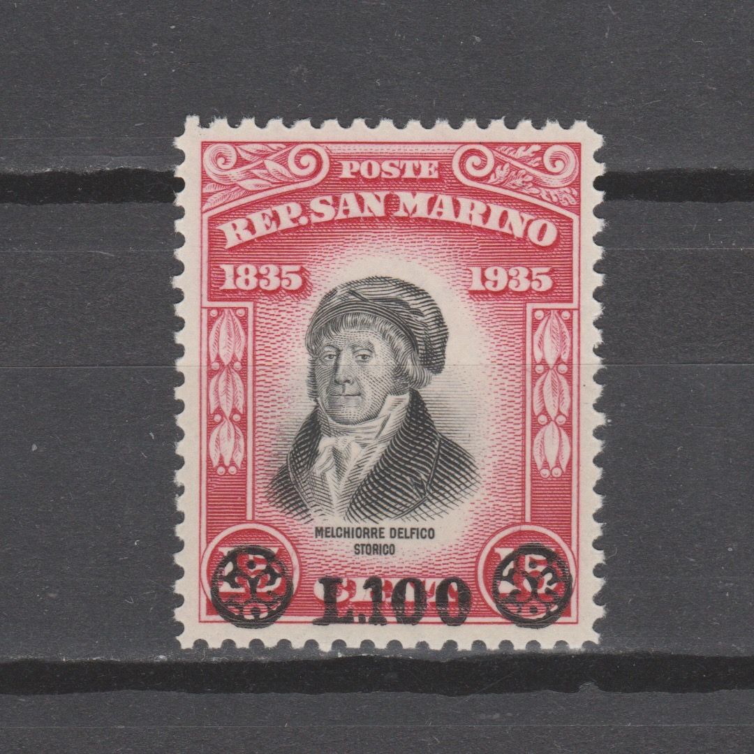San Marino 1948 402 Delfico met opdruk