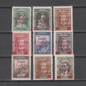 Turkije 1934 971-979 Izmir Opdruk ongebruikt