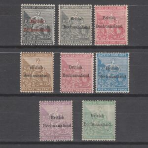 British Bechuanaland 1885 SG 1-8 ongebruikt